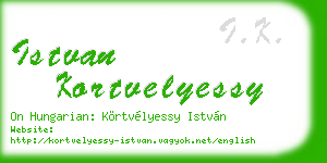 istvan kortvelyessy business card