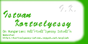 istvan kortvelyessy business card